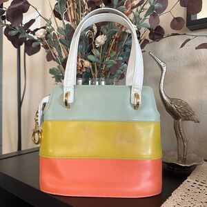 Vintage Salvatore Ferragamo Colorblock Handbag